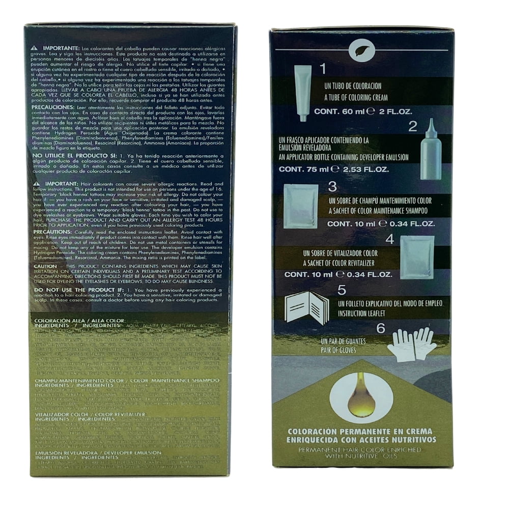 Alea Hair Color Cream Kit #7.3 Golden Blond | Permanent Hair Dye - Argan and Macadamia Oil - 100% Gray Coverage