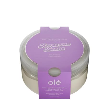 OLÉ Capilar Arroz con Leche Body Butter, 5.07 fl oz – Hydrating Body Cream, Fast-Absorbing Creamy Texture, Sweet and Creamy Fragrance