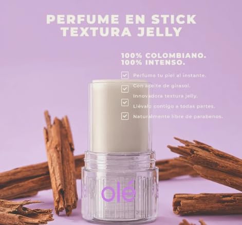 OLÉ Capilar Rice Pudding Jelly Fragrance Stick, 0.18 oz – Solid Body Fragrance, Sweet and Creamy Scent, Portable and Easy to Apply