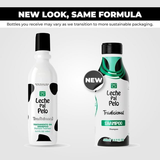 Leche Pal Pelo Tradicional Shampoo, Thermal Protector and Instant Hair Reconstructor . Set of 3 x 14.9 oz.