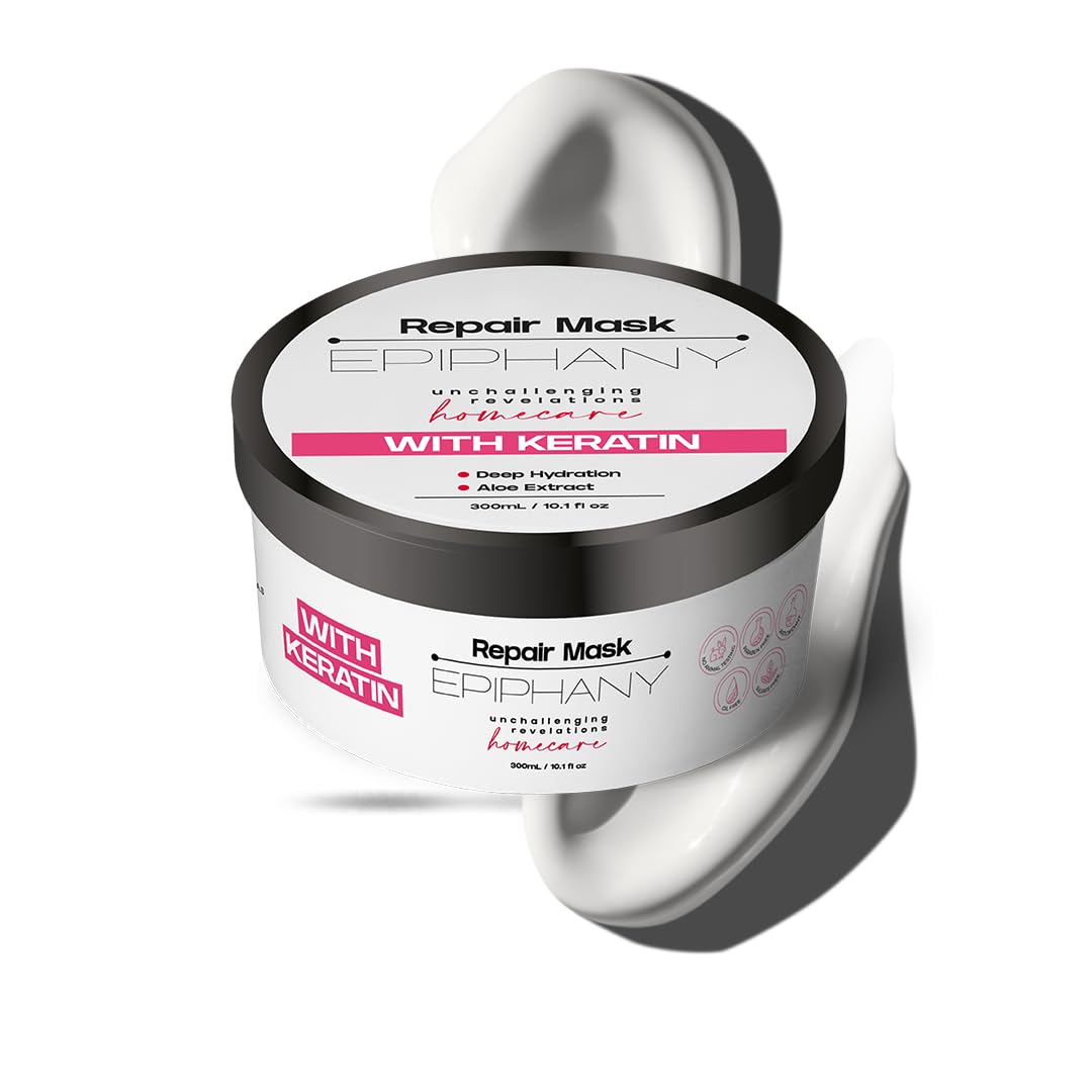 Epiphany Intensive Repair Hair Mask – Deep Conditioning Treatment for Damaged & Chemically Treated Hair | Frizz Control & Elasticity Restore | Salon Quality
