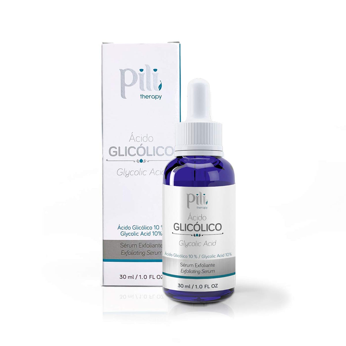 Pili Glycolic Acid 10% Concentration - | Skin Brightening, Smoothing, Exfoliating Serum | with AHA for Collagen and cell renewal Boost | 1 fl. oz bottle