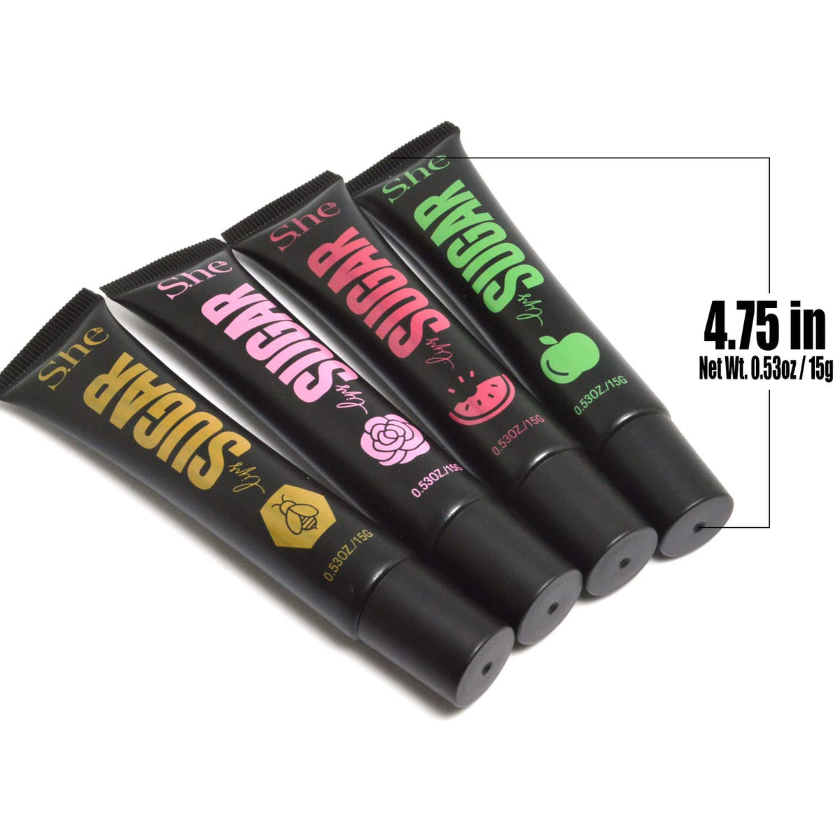 Makeup S.he 4 Flavors of Natural Sugar My Lips Lip Scrub Exfoliator Moisturizing Vitamin E LS480