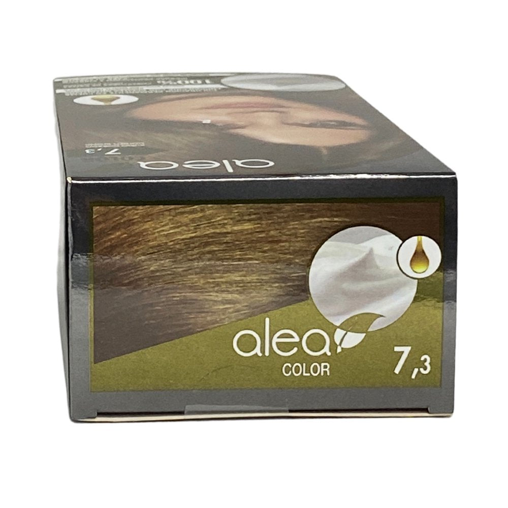 Alea Hair Color Cream Kit #7.3 Golden Blond | Permanent Hair Dye - Argan and Macadamia Oil - 100% Gray Coverage