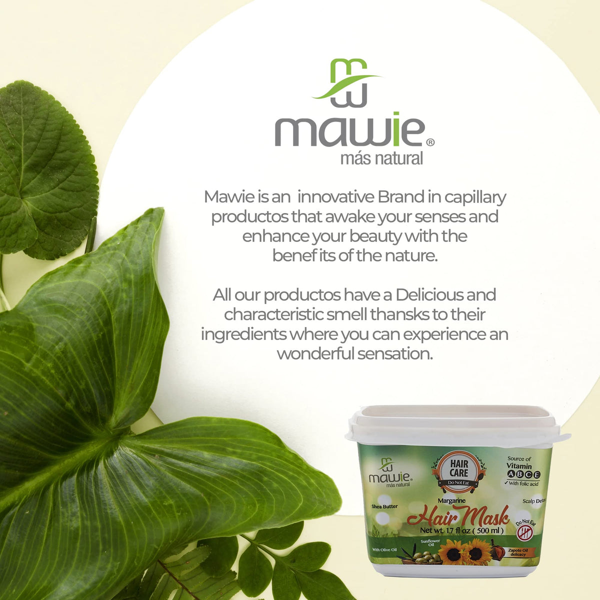 Mawie Margarine Hair Mask for extremely dry, Afro and curly hair 17 oz