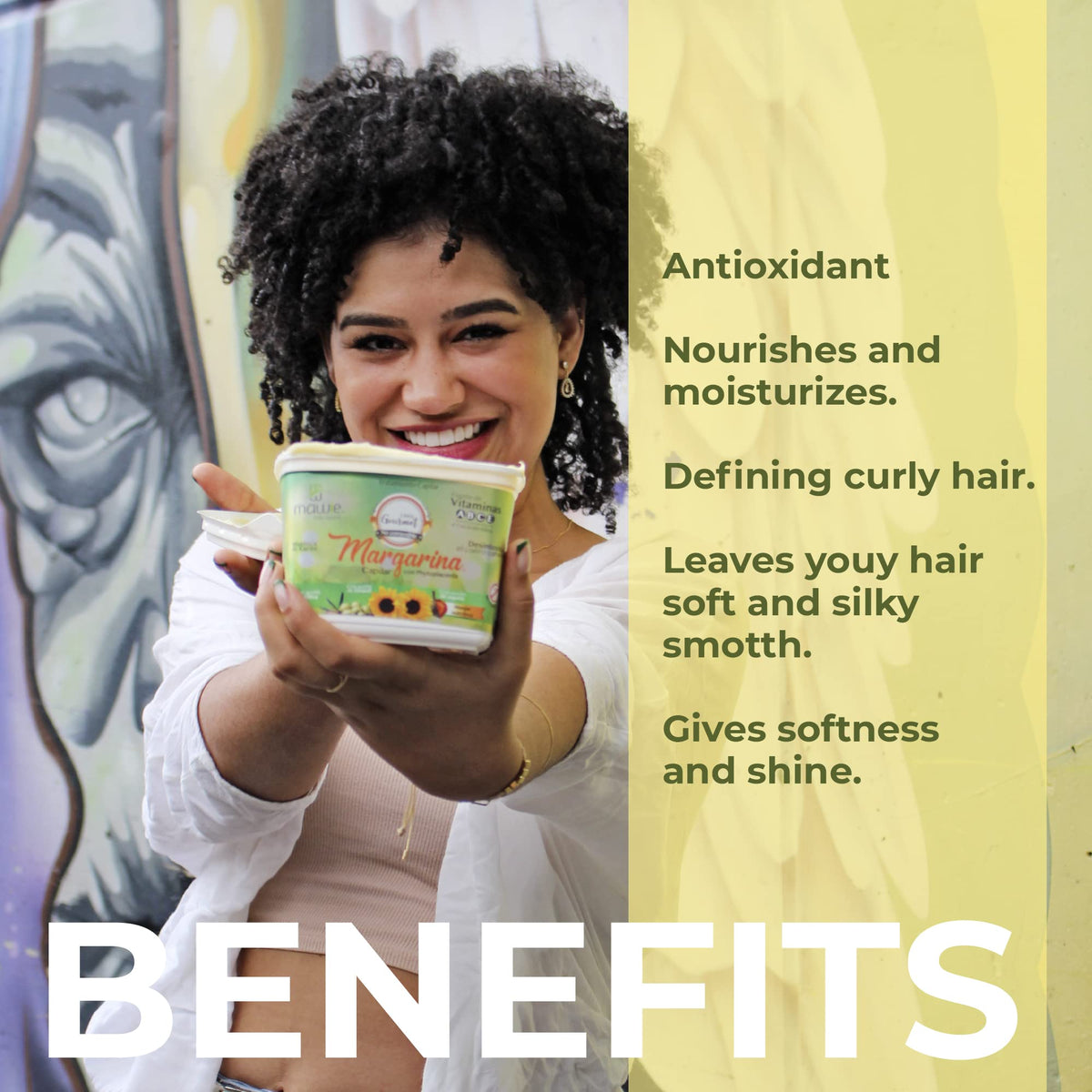 Mawie Margarine Hair Mask for extremely dry, Afro and curly hair 17 oz