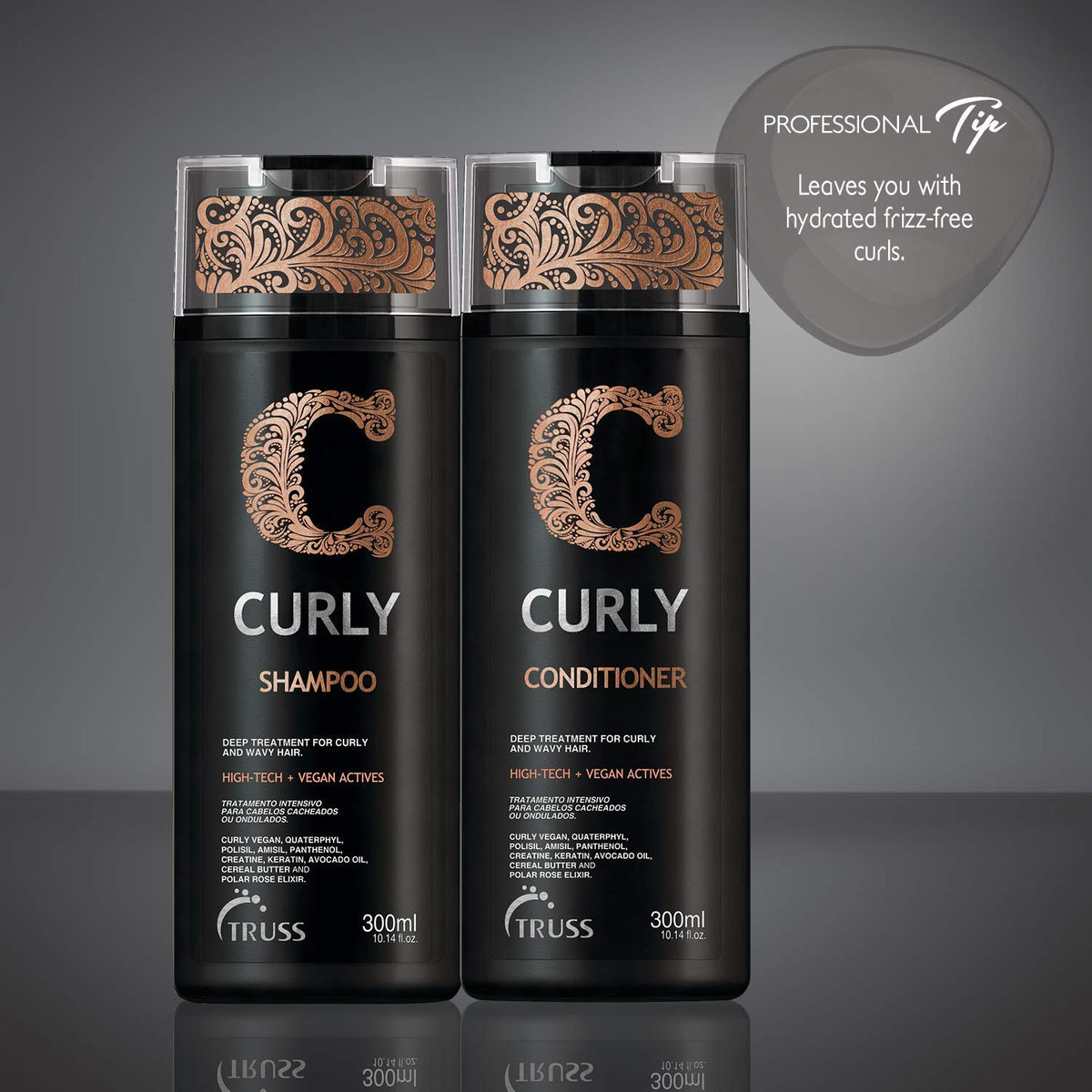 Truss Curly Conditioner - Restore, Repair & Strengthen Curly, Wavy, Highly Textured, Dense & Damaged Hair. Define, Detangle, Controls Frizz, Block Humidity for All Curly Hair Types, Lengths, Textures