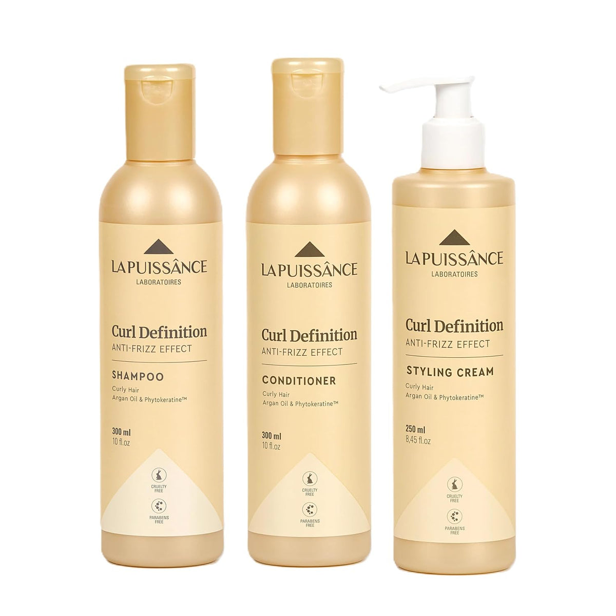 LA PUISSANCE Curl Definition Kit – Shampoo + Conditioner + Leave‑In Cream – Hydration, Frizz Control & Curl Enhancing System