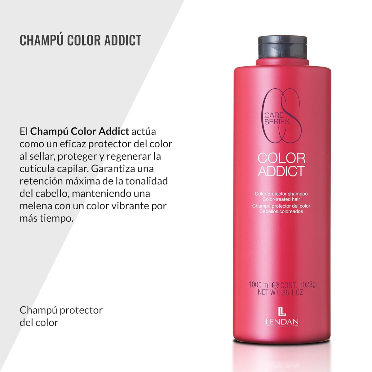 Lendan - Colored Hair Shampoo - Color Addict Shampoo - 1000 ml / 36.01 oz