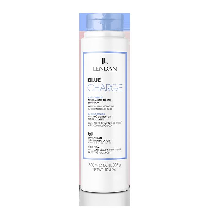 Lendan Anti-Orange Kit with Blue Pigments, Blue Charge Shampoo 300ml + Re-Charge Mask 500ml