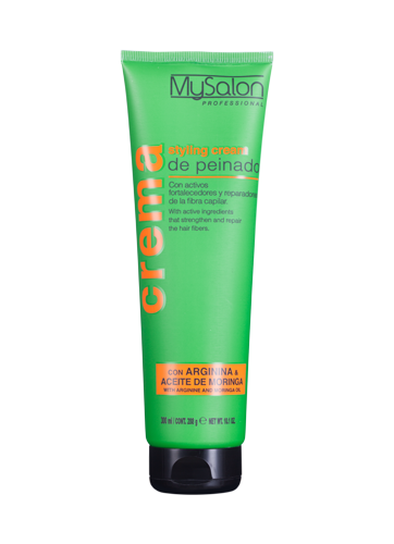 MySalon Professional Styling Cream – Flexible Hold with Moringa Oil & Arginine – 300 ml / 10.1 oz