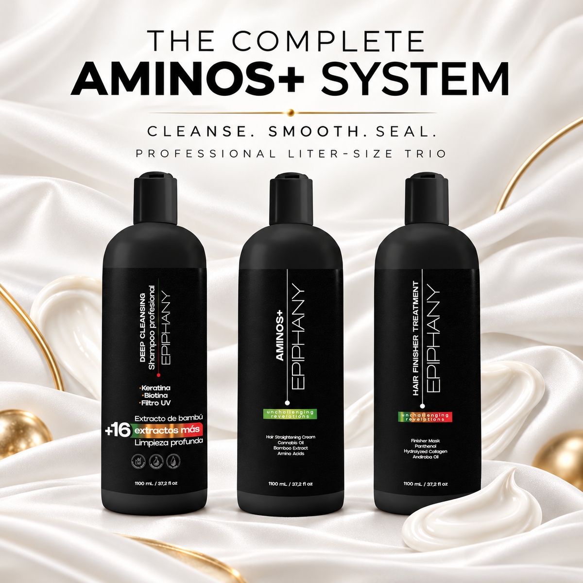 EPIPHANY - Aminos+ Professional Kit | Full Treatment Set | 1Ltr