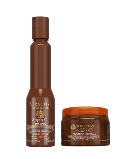 Nutrapel Keráctive Moroccan · Dúo de champú y mascarilla · 300 ml · 360 g