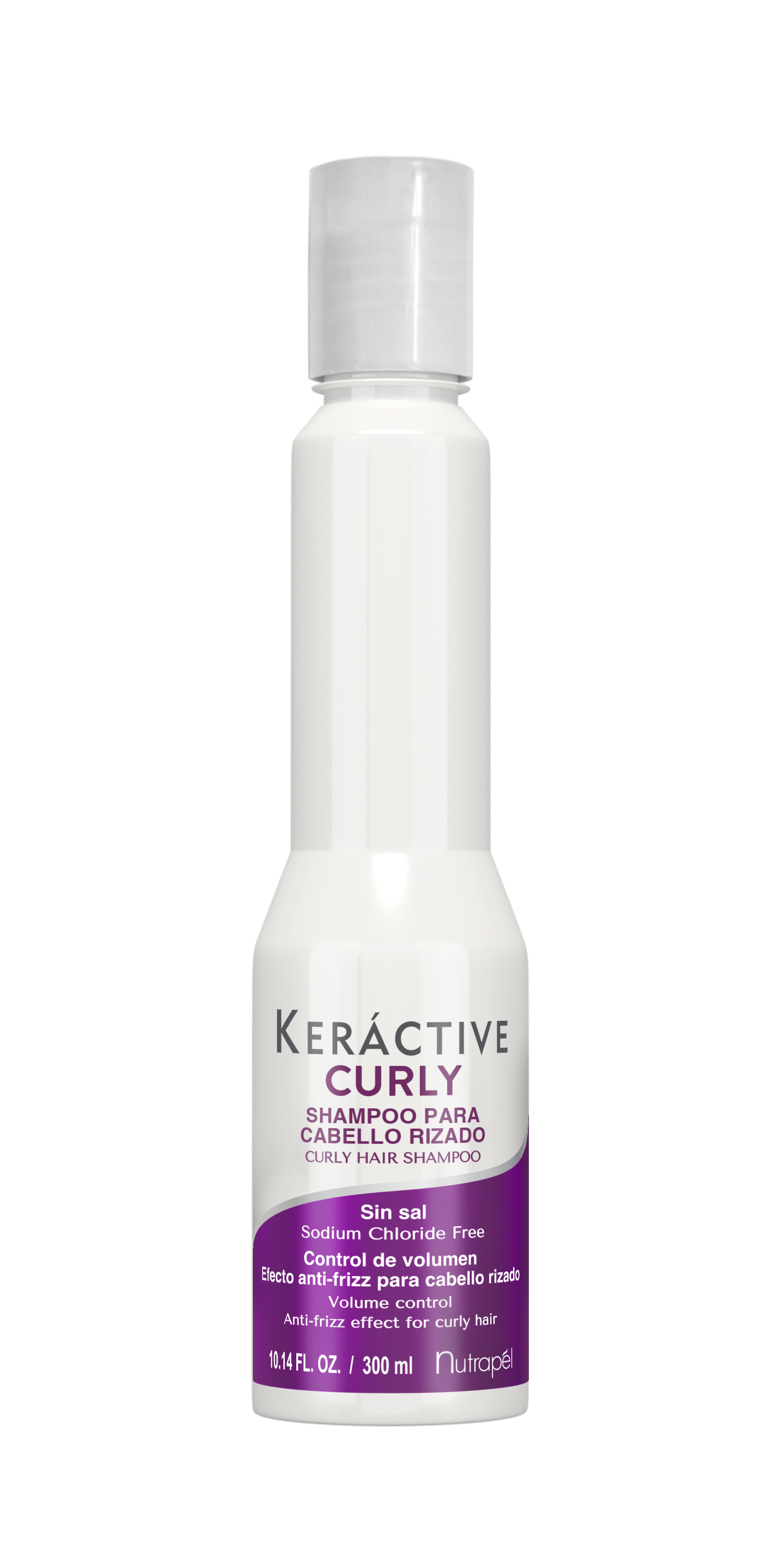 Nutrapel Keractive CURLY Shampoo 300 ml – Curl Defining & Hydrating Cleanser | Enhances Elasticity, Reduces Frizz & Boosts Shine | for Curly & Wavy Hair
