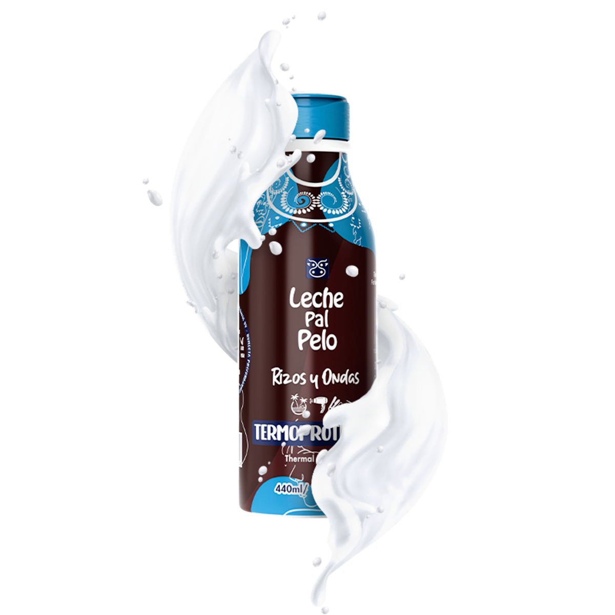 Leche Pal Pelo Rizos & Afro Thermal Protector For Hair Leave-in Treatment - Tratamiento Termoprotector para cabello seco y maltratado 14.9 oz.