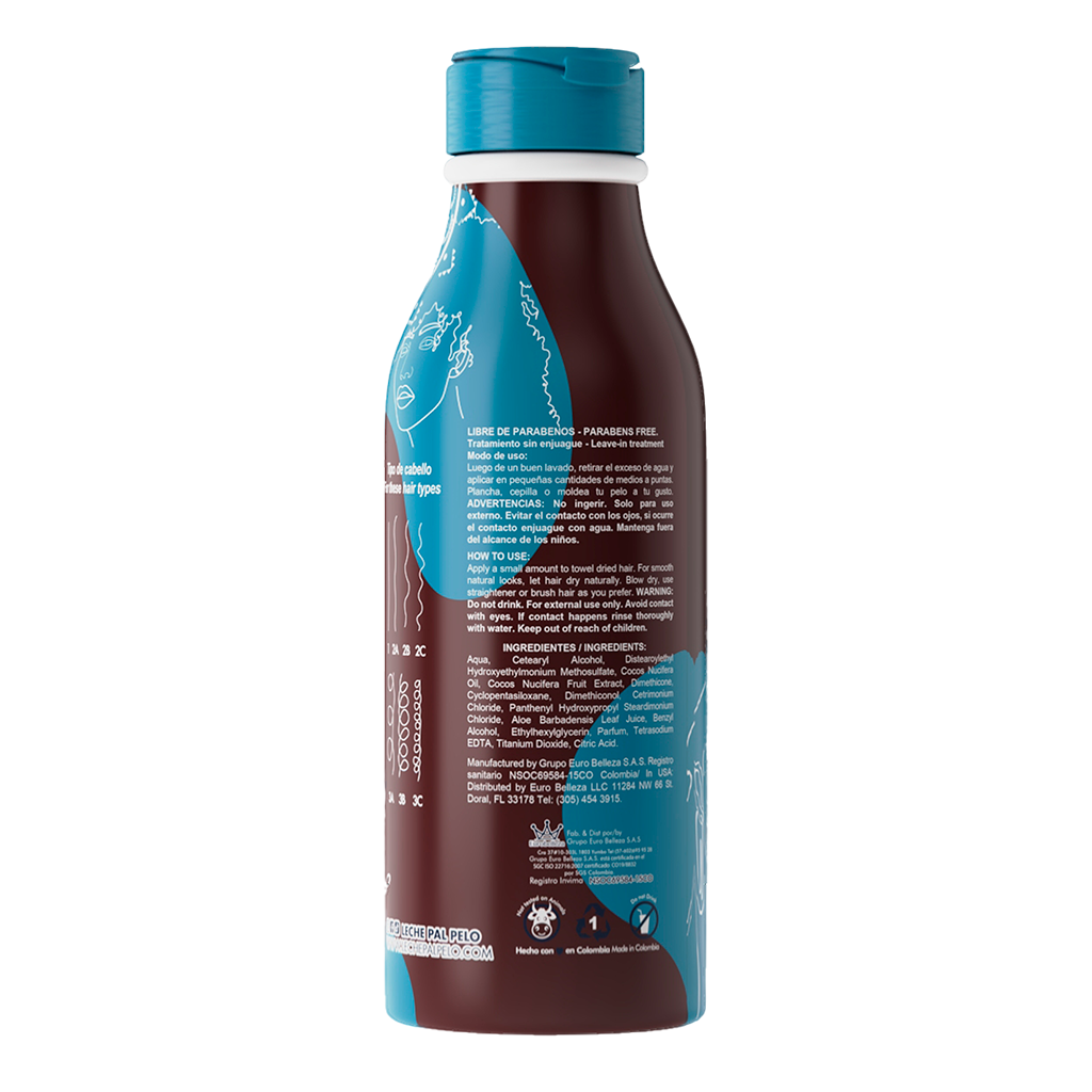 Leche Pal Pelo Curls in Harmony Combo Set: Shampoo, Nourishing Mask, Thermal Protector Defining Cream, and Argan Oil for Perfectly Defined, Hydrated Waves, 14.9 oz bottles, Set of 4