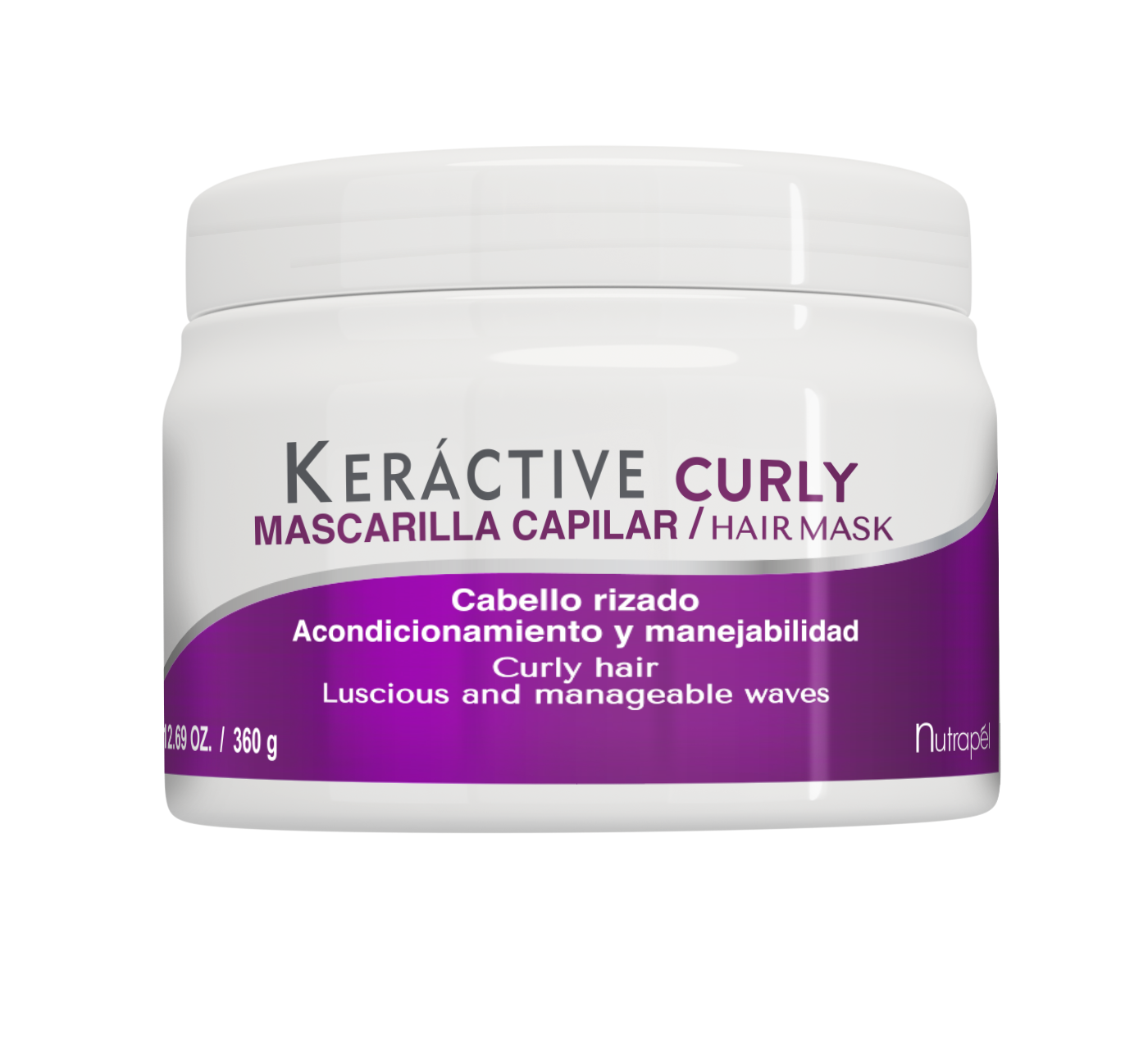 Nutrapel Keractive Curly Mask – Deep Hydration Curl Treatment 360 g | Defines Curls, Boosts Elasticity & Controls Frizz - for Curly and Wavy Hair