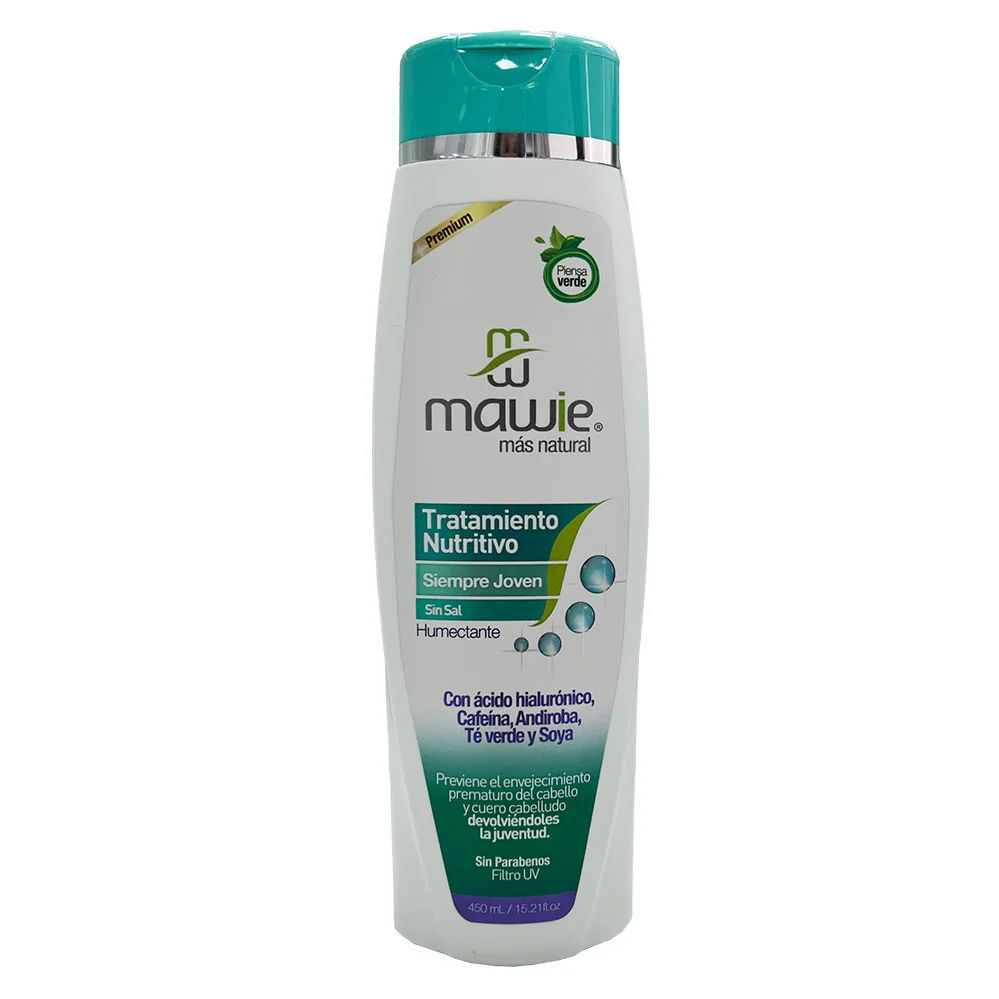 Mawie - Younger Looking Leave in Conditioner 450 ml â Hair Regenerating & Growth Stimulating Treatment with Green Tea, Soy, Hyaluronic Acid & Andiroba | Deep Hydration & Shine
