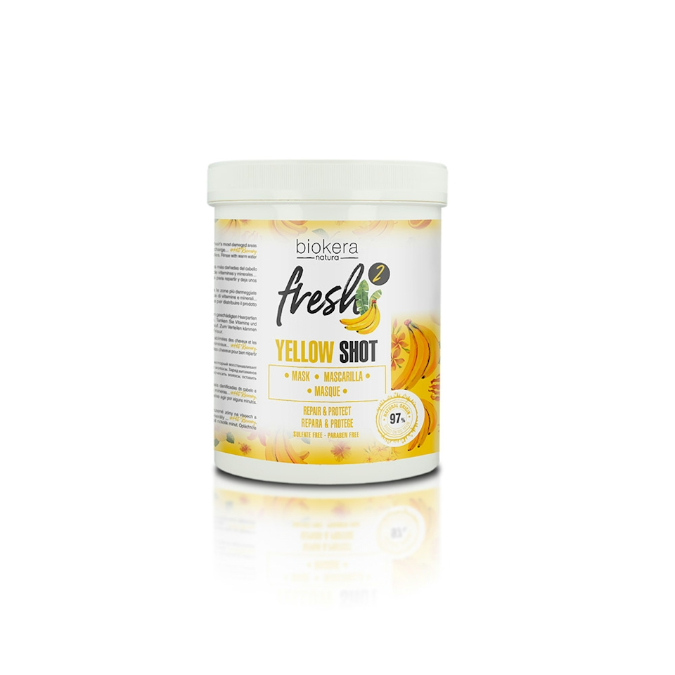 SALERM - Deep Repair Hair Mask - Biokera Fresh Yellow Shot Mask - 1000 ml / 32.8 oz