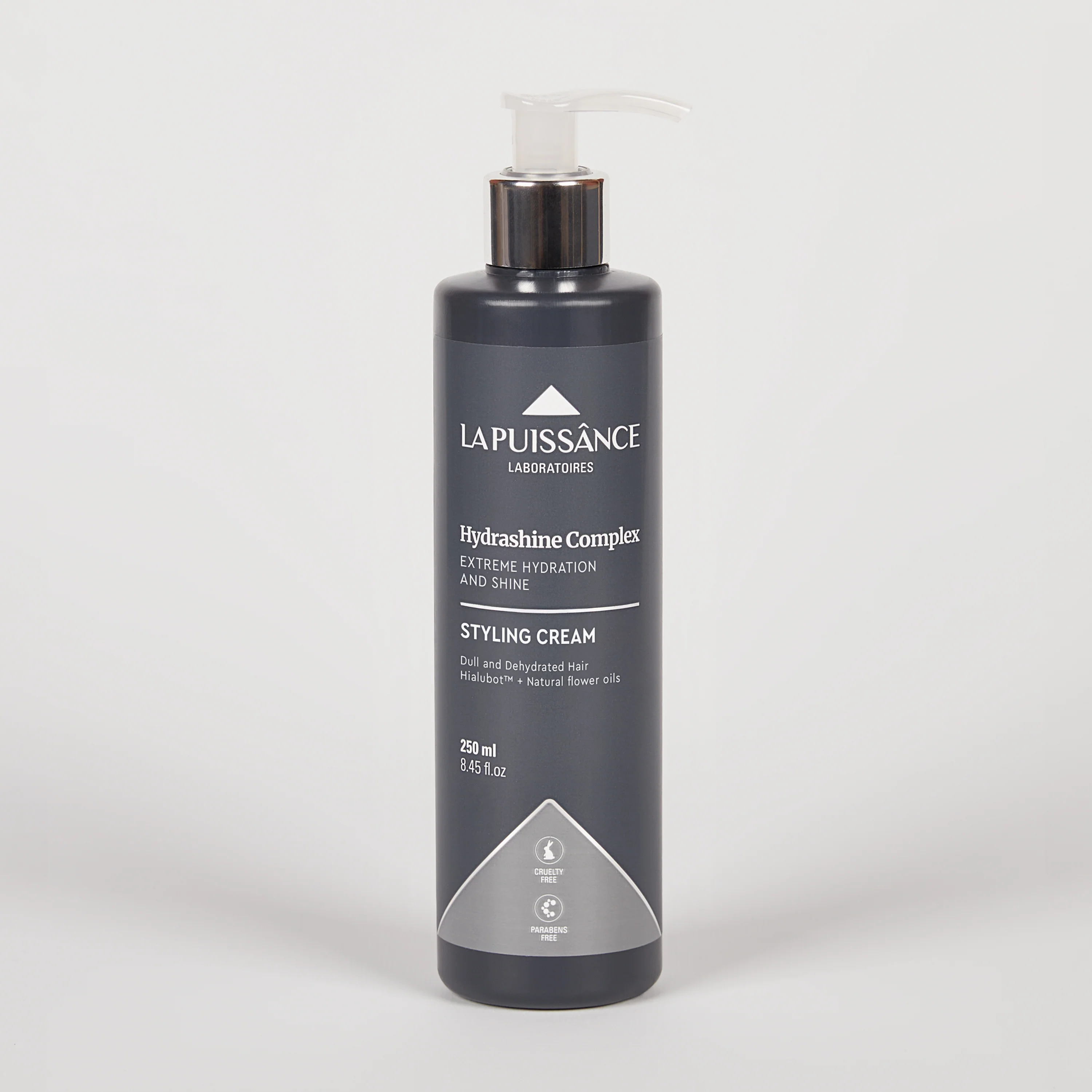 LA PUISSANCE Hydrashine Leave-In Styling Cream - Hydration and Shine for Dull and Dehydrated Hair - Parabens and Cruelty Free, Hialubot™ + Natural Flower Oils - for Home and Salon Use- 8.45 fl oz