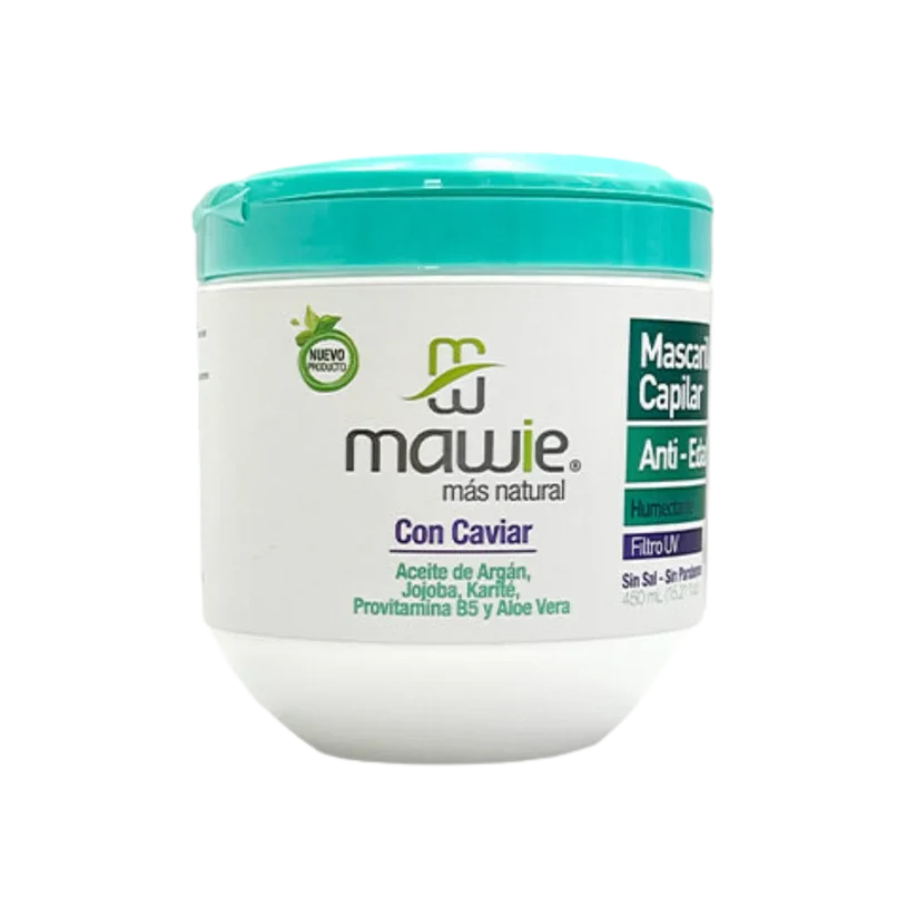 Mawie Younger Looking 3-Piece Hair Care Kit – Restorative Shampoo (15.2 fl oz / 450 ml), Conditioning Treatment & Deep Hair Mask with Hyaluronic Acid, Caviar, Green Tea, Argan & Andiroba | Salt & Paraben Free with UV Filter