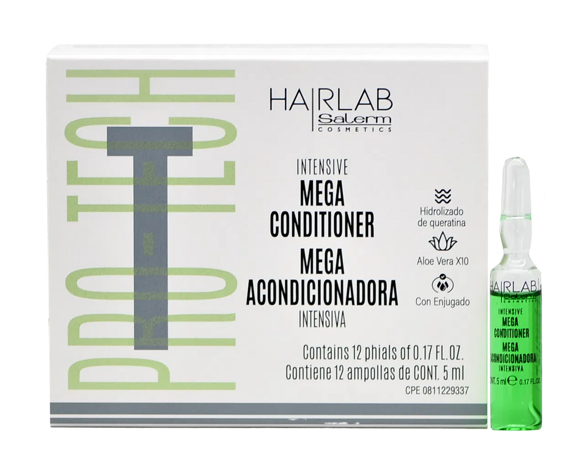 Salerm Cosmetics Mega Conditioner Hair Treatment - box of 12 vials (5ml ea)