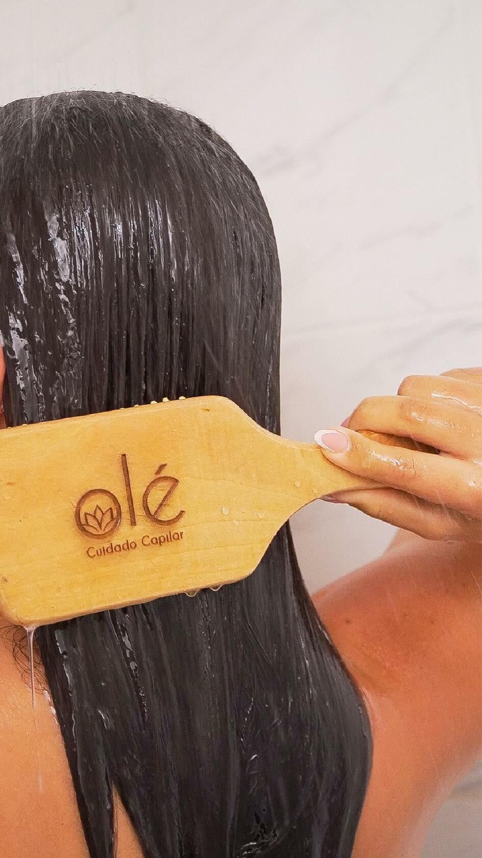 OLÉ Oil Control Hair Pack 4 Pieces - Rice Protein Pre-Shampoo + Onion, Ginger & Celery Shampoo + Mango & Tangerine Conditioner + Detangling thermo protector