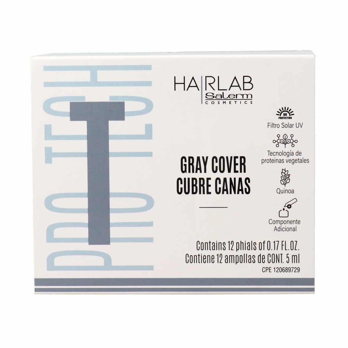 Salerm Hair Lab Gray Cover (Cubre Canas) 12 Vials x 0.17 fl.oz each