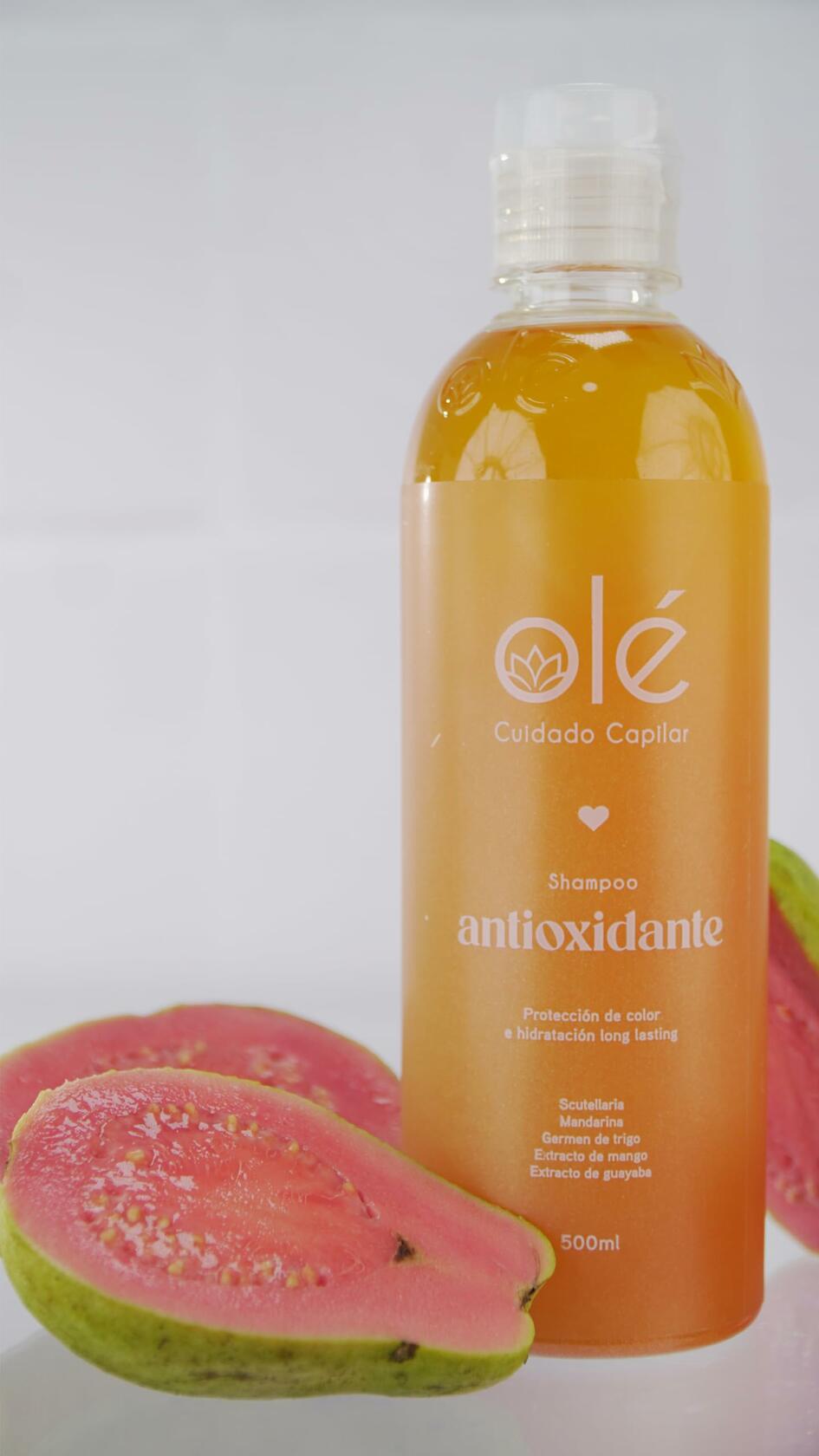 OLÉ Color-Protective Hair 5 Piece Pack - Fruit Mix Shampoo + Mango Butter & Tangerine Conditioner + Detangling Thermo protector + Anti-Frizz Anti-Humidity Spray