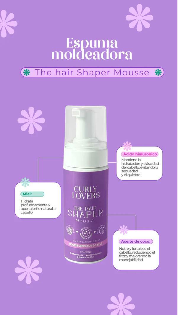 Curly Lovers Hair Shaper Mousse Foam 5.07 fl oz - Espuma Moldeadora de Rizos 150ml