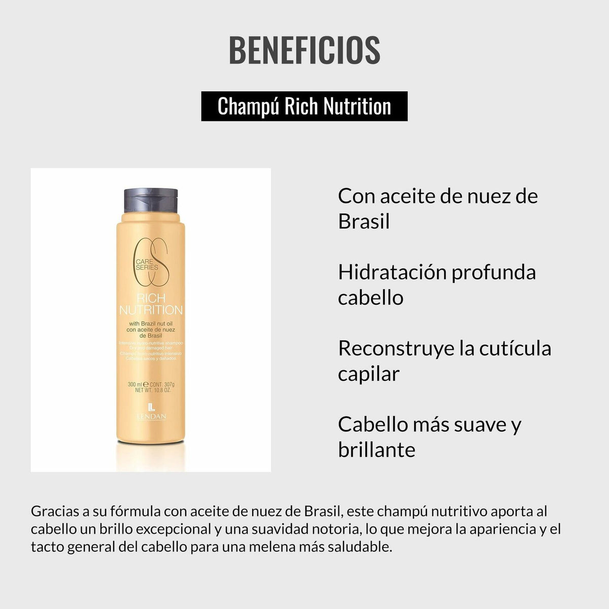 Lendan - Nourishing Shampoo - Rich Nutrition - 300 ml