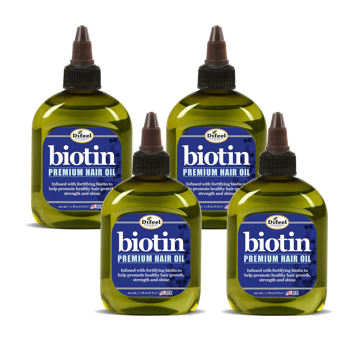 Difeel Premium Biotin Hair Oil 7.1 oz. (PACK OF 4)