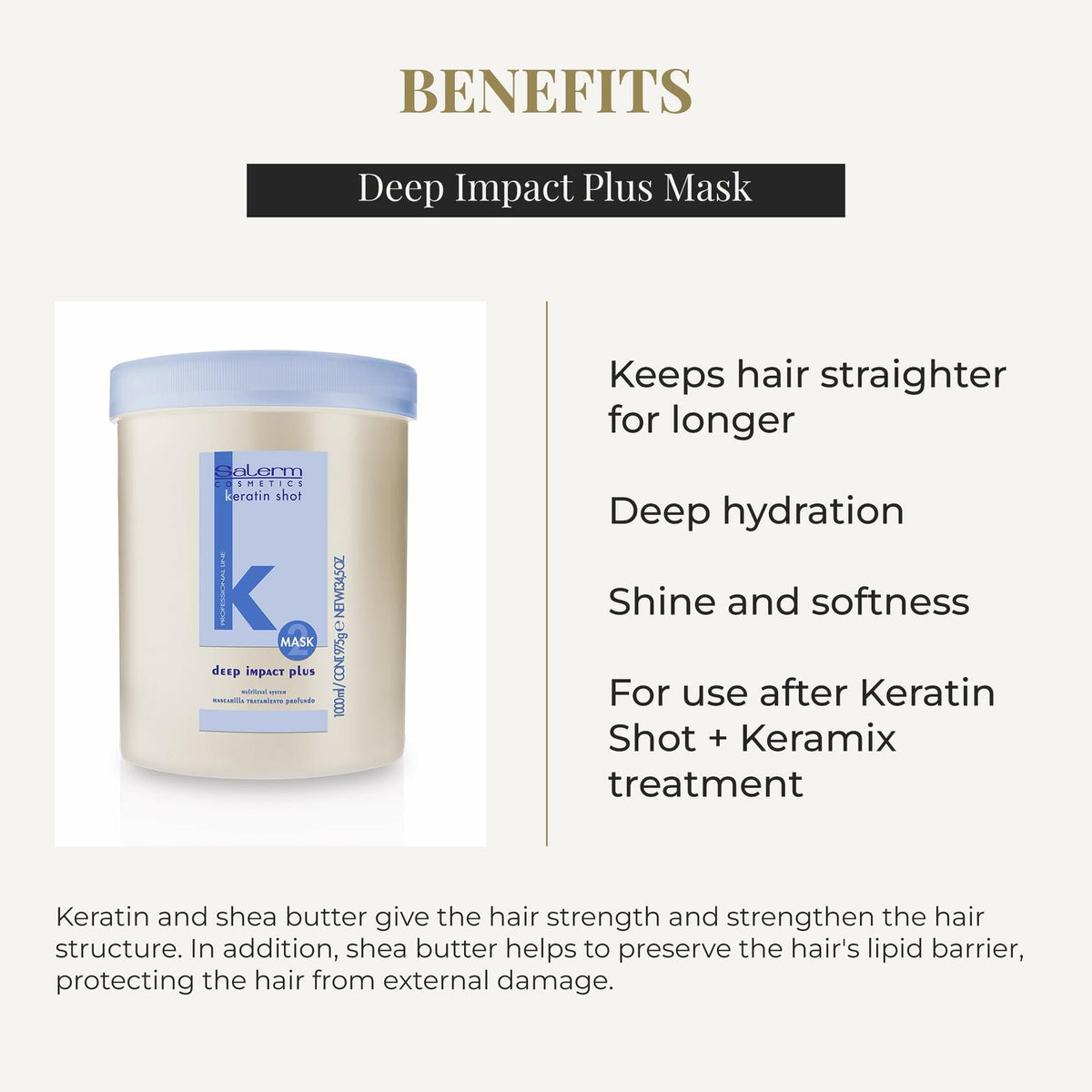 SALERM - Hydrating Hair Mask - Deep Impact Plus - 1000 ml