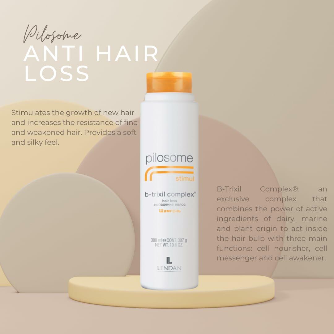 Lendan - Pilosome Stimul B-Trixil Complex Kit - Shampoo 300 ml, Lotion 200 ml, and Complex Extract - 6 x 6 ml