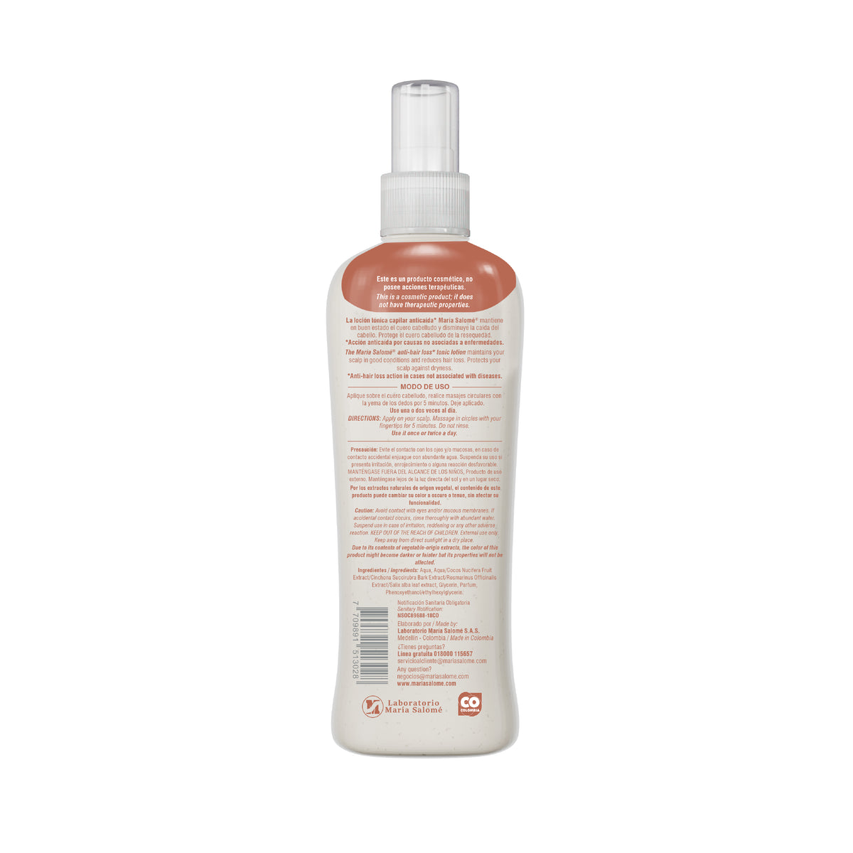 Maria Salome Hair Tonic Lotion Loss Prevention 10.8 Oz | Locion Capilar Prevencion Caida