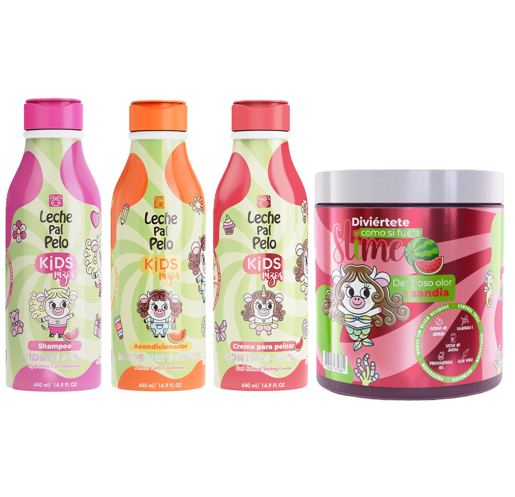 Kids Curls Complete Care Kit – Hydrating Shampoo, Curl Perfect Conditioner, Curl Control Styling Cream & Curl Defining Slime Gel