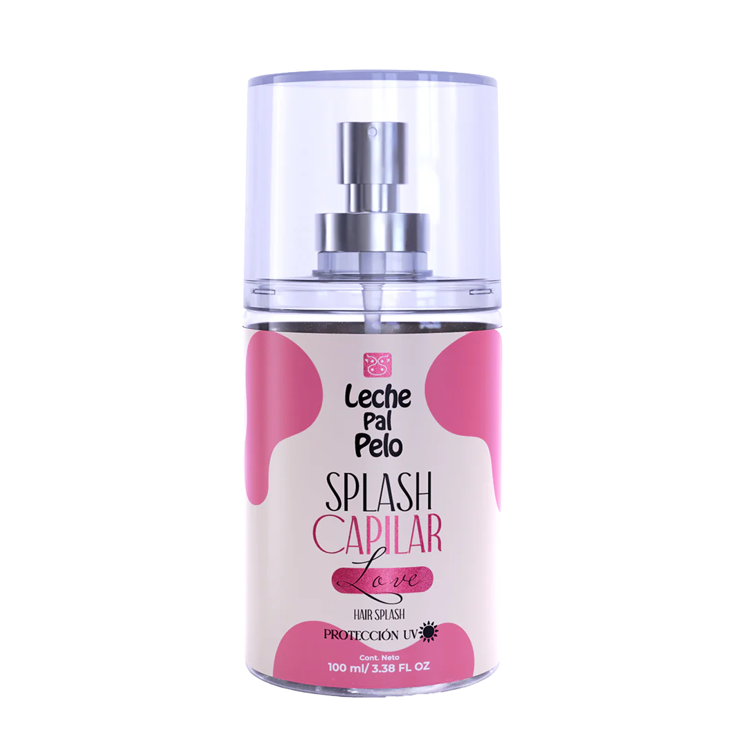 Leche Pal Pelo - Hair Splash LOVE 100ml/3.38 fl oz – Luxurious Leave-In Mist with Provitamin B5, Amino Acids & UV Protection