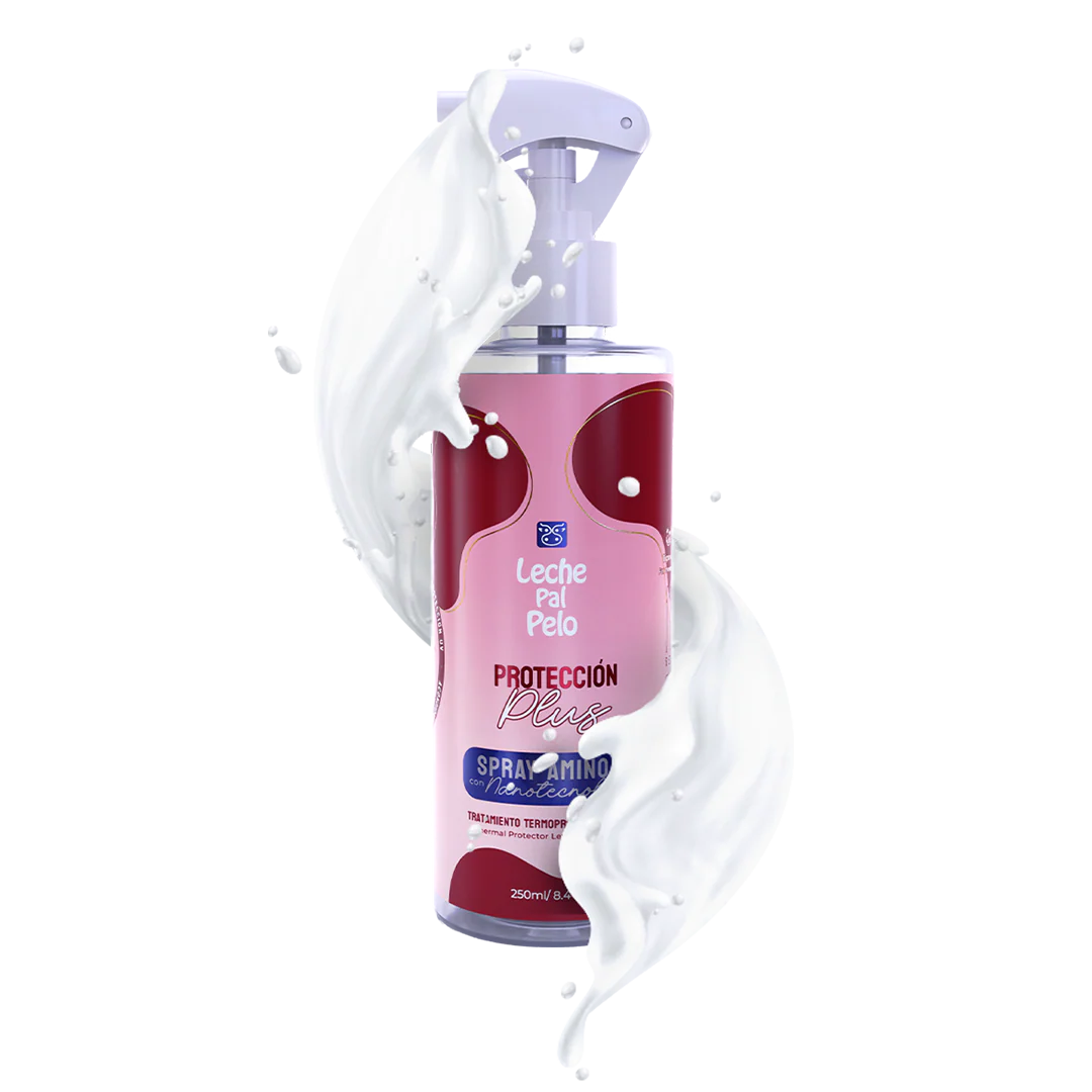 Leche Pal Pelo Amino 12 Leave‑In Heat Protectant Spray, Lightweight Thermo‑Protective Treatment for Dry or Damaged Hair, Silicone‑Free, 230°C Protection – 10 oz