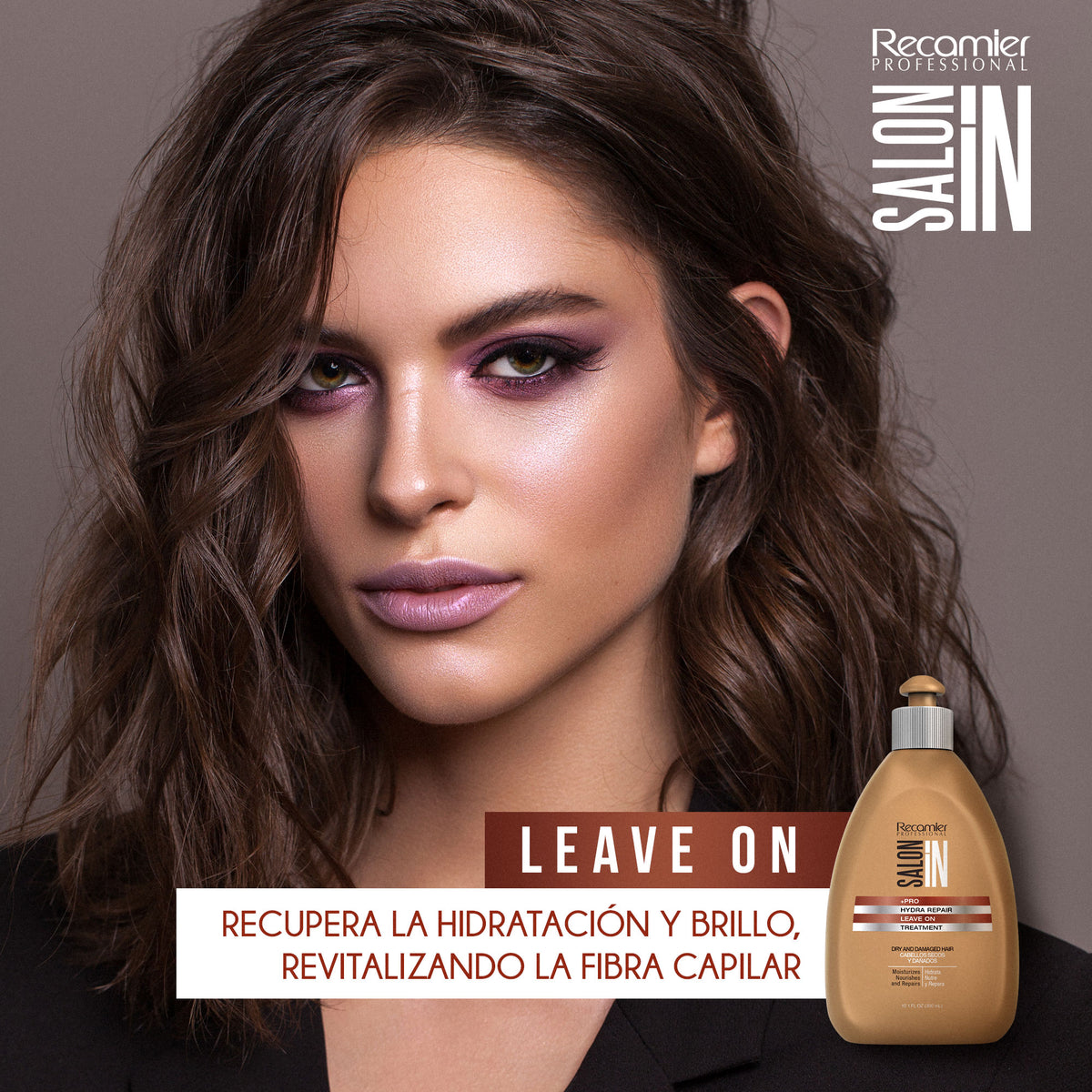 Recamier Professional Salon In +Pro Hydra Repair Hair Leave On Treatment 10.1oz - Tratamiento Reparador Hidratante Cabello Seco y Maltratado