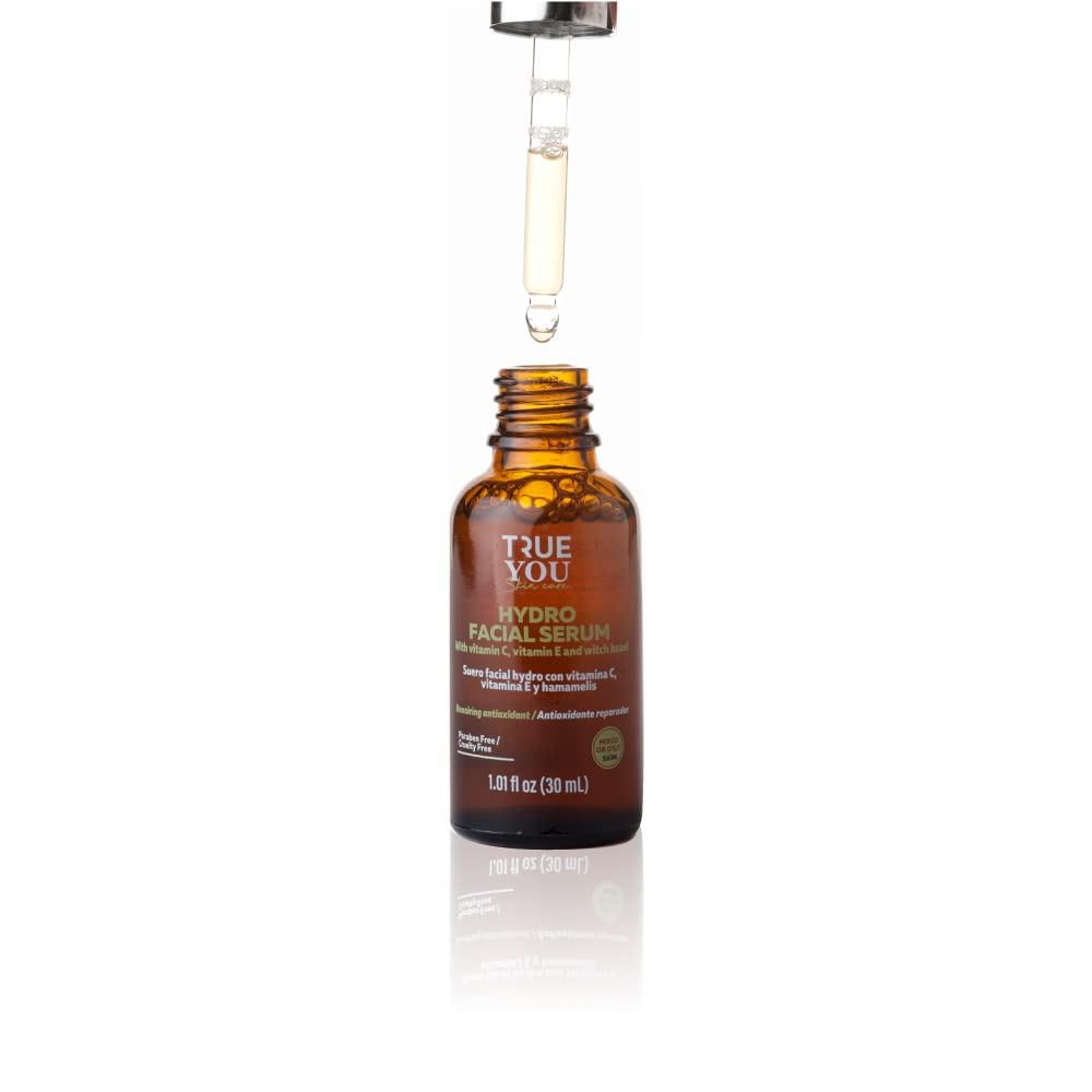 TRUE YOU Hydro Facial Serum with Vitamin C and E, elastine, aloe, calendula and hamamelis 1.01 fl.oz.