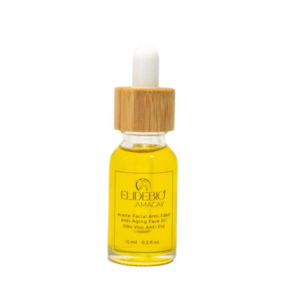 Elidebio Pure Cacay Oil and Passion Fruit Oil Amacay | Aceite Facial Anti Edad de Cacay y Maracuya 100% Natural Amacay 0.5oz-15ml, 0.5 Ounce