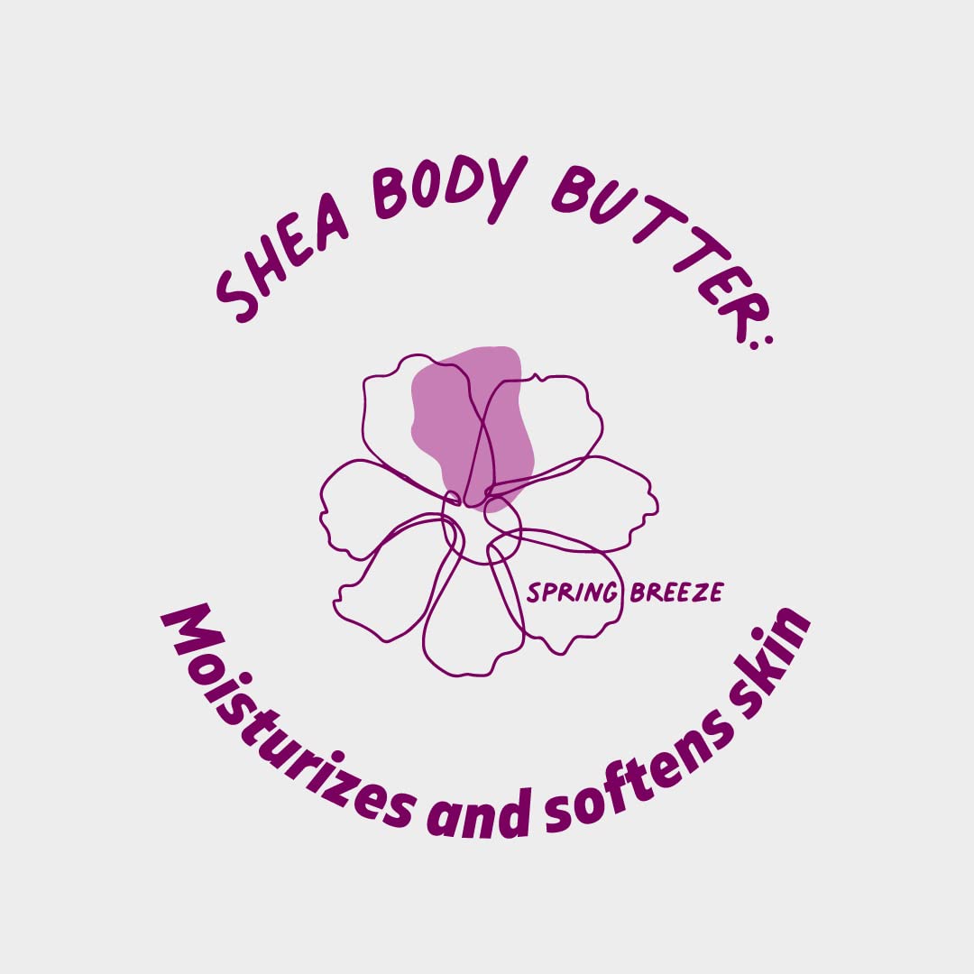 TRUE YOU Shea Body Butter Lotion Spring Breeze with Natural Extracts and Vitamin E Hydrating Gentle Purifying Cleanser, For Daily Use, Day and Night Moisturizer 6.7 oz