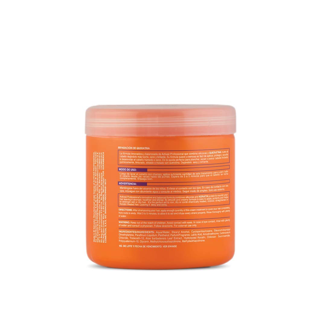 Activee Professional Keratin Hair Mask Treatment 16 fl. oz. - Hydrolyzed keratin enriched mask treatment