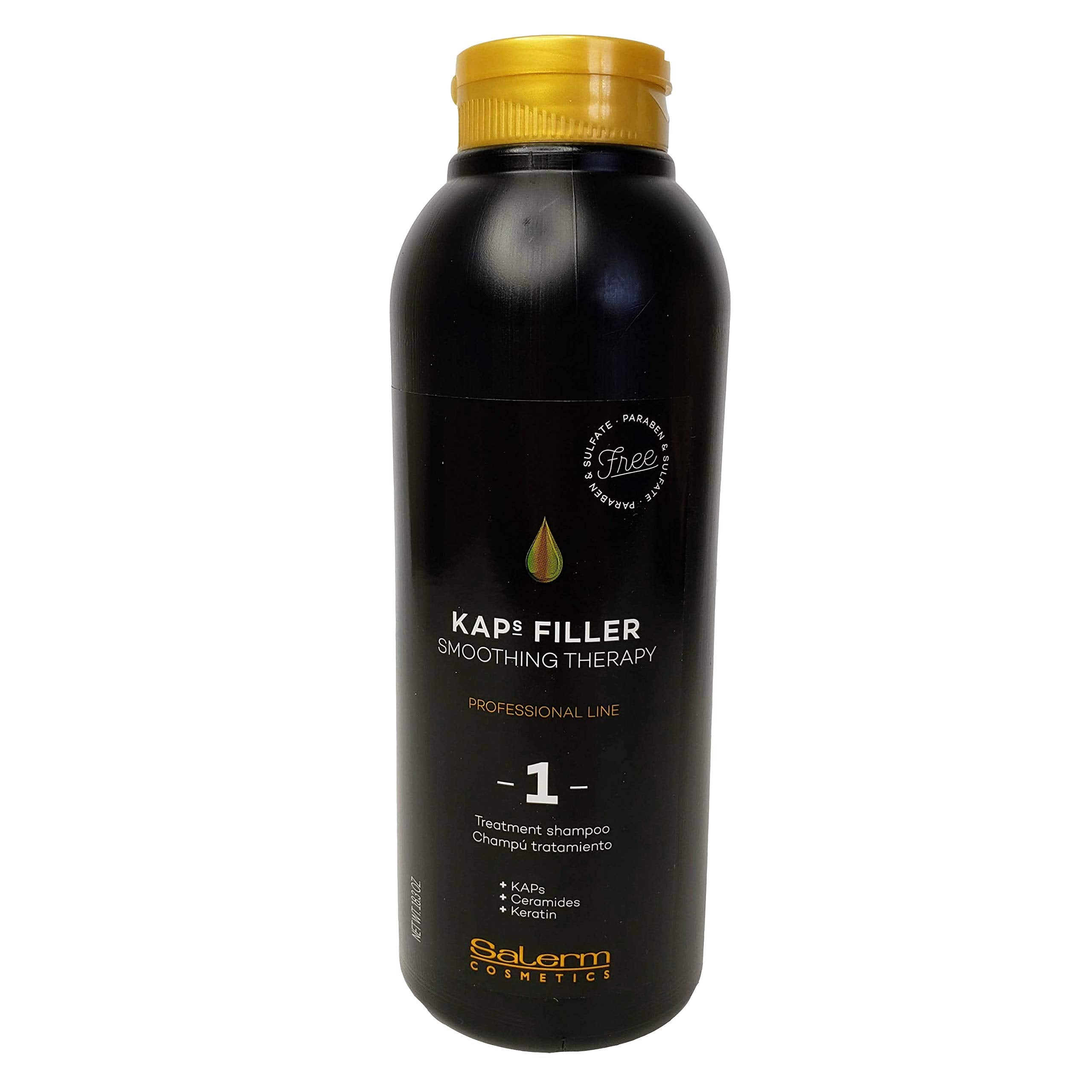 Salerm KAPs Filler Hair Smoothing Therapy Shampoo Step-1 16.91 fl.oz.