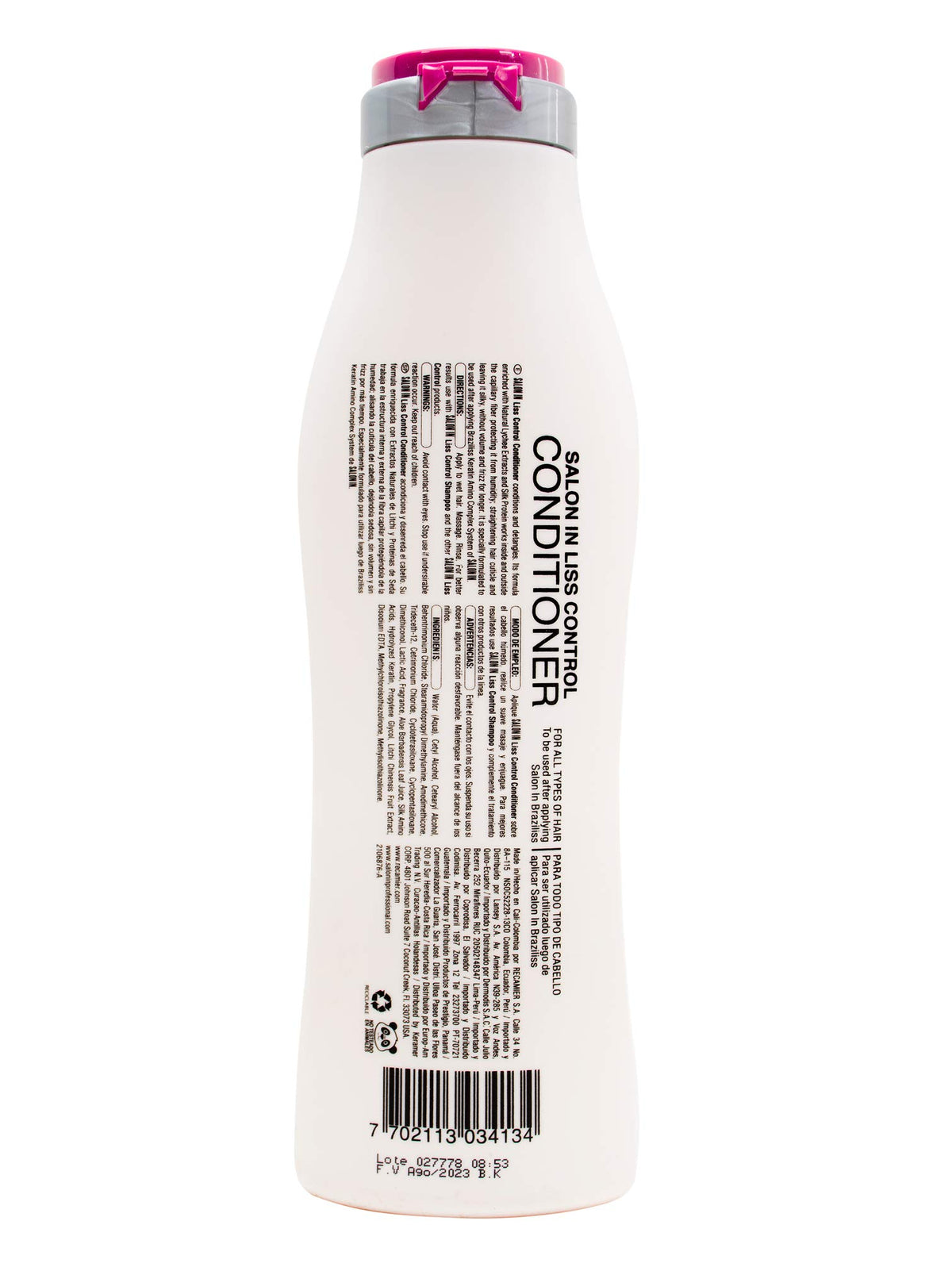 RECAMIER Anti Frizz Shampoo Conditioner Set Hair 10.1 OZ + 2 Nano keratin Shots