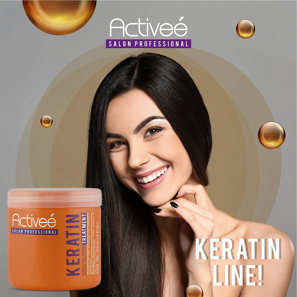 Activee Professional Keratin Hair Mask Treatment 16 fl. oz. - Hydrolyzed keratin enriched mask treatment