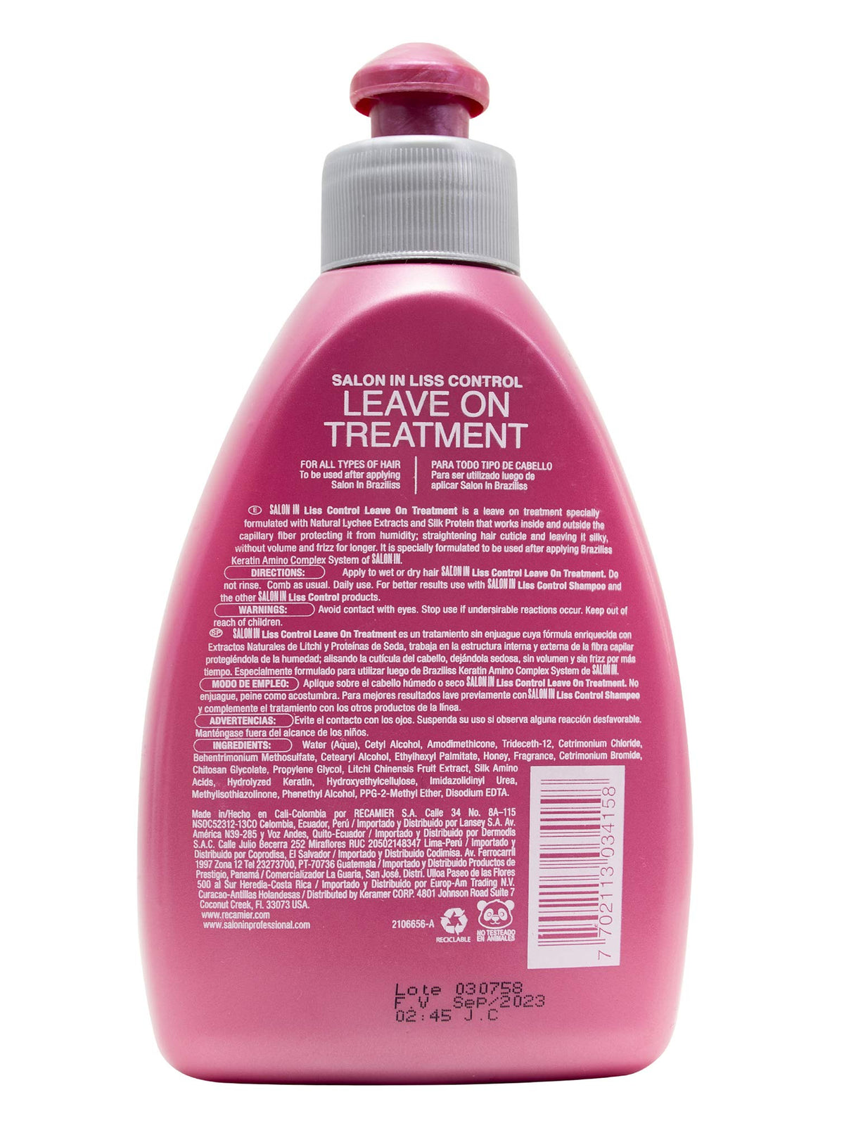 RECAMIER 34158 Professional Salon In Leave In Detangler Hair Smoothing Treatment | Combing Cream | Split End Mender | Tratamientos para el Cabello Seco y Maltratado Crema de Peinar