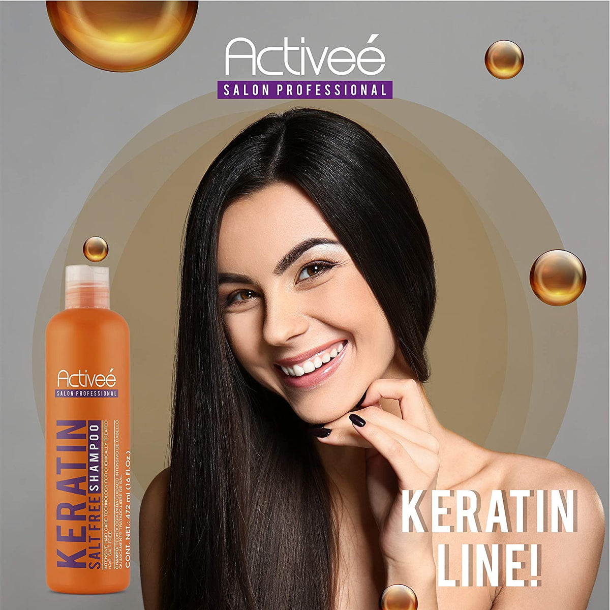 Activee Professional Keratin Hair Shampoo 16 fl. oz. - Hydrolyzed keratin enriched