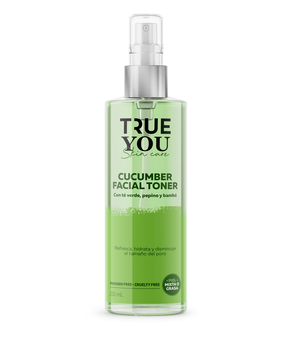 TRUE YOU Cucumber Facial Tonic with Cucumber, green tea and bambu extracts 2.03 fl. Oz.
