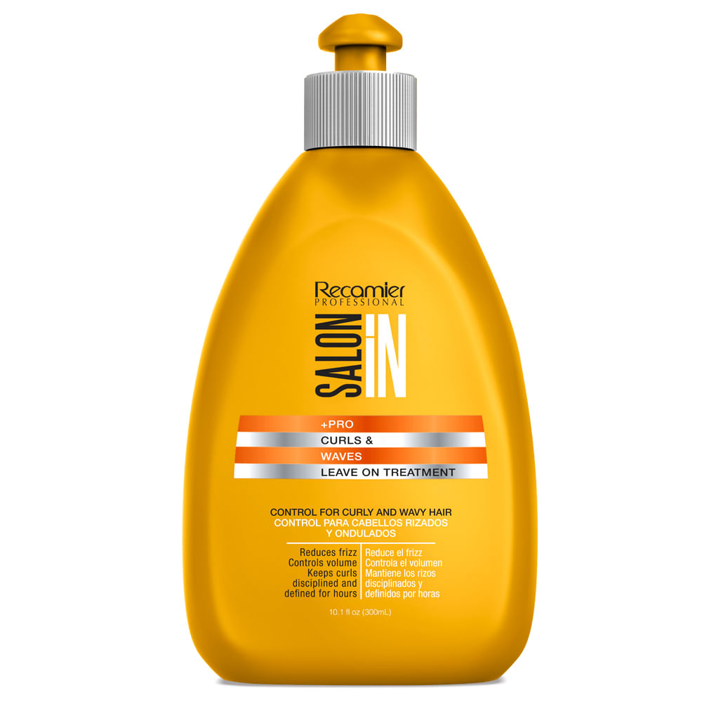 Recamier Professional Salon In +Pro Curls and Waves Hair Leave On Treatment 10.1 fl.oz. - Tratamiento Acondicionador para Cabello Rizado y Ondulado